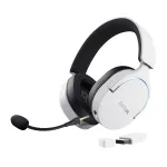 Trust GXT 491W FAYZO Ausinės Belaidės ir Laidinės Antgalvės Žaidimams USB Type-C Bluetooth Juoda, Balta