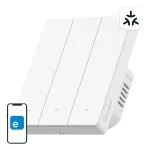 WiFi i&scaron;manusis sieninis jungiklis Sonoff M5-3C-80W 3 kanalų rėmui