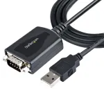 StarTech.com 3ft (1m) USB į Serial kabelis su COM prievado i&scaron;laikymu, DB9 vyri&scaron;kas RS232 į USB keitiklis, USB į Serial adapteris PLC/Spausdintuvui/Skaneriui, Prolific mikroschema, Windows/Mac