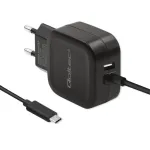 Qoltec 50190 Mobiliojo įrenginio įkroviklis i&scaron; tinklo, 3.4 A, USB, USB-C laidas