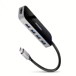 USB-C 3.2 Gen 1 &scaron;akotuvas Axagon HMC-6H4A, 4x USB-A, HDMI 4K/30Hz, PD 100W, 20cm USB-C kabelis