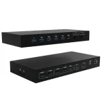 ITEC i-tec USB-C KVM Dock PRO trims &scaron;eimininkams, dvigubas vaizdas, 2x Power Delivery (iki 92 W), USB 3.2, 10 Gbps, Gigabit Ethernet