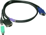 LevelOne ACC-3201 KVM jungiamųjų kabelių rinkinys VGA (M) į VGA (M), USB, PS/2, 1,8 m, juodas