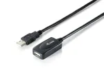 Equip USB 2.0 Type A aktyvus prailginimo kabelis vyri&scaron;kas į moteri&scaron;ką, 15 m