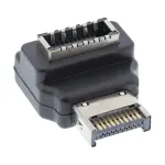 InLine USB 3.2 adapteris vidinis, priekinio skydelio USB-E ki&scaron;tukas į USB-E lizdą 90&deg;