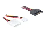 DeLOCK 65227 maitinimo Y kabelis SATA 15 kont. į 4 kont. Molex + Floppy, 30 cm