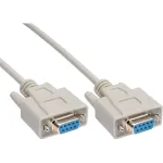 InLine null modem kabelis DB9 moteri&scaron;kas / moteri&scaron;kas, liejamas, 10 m
