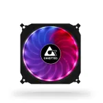 Chieftec CF-1225RGB 120 mm kompiuterio korpuso ventiliatorius, juodas su RGB ap&scaron;vietimu