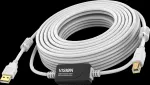 Vision White USB 2.0 kabelis 10m USB A į USB B 0.48 Gbit/s