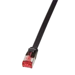 LogiLink jungiamasis kabelis - RJ-45 (S) į RJ-45 (S) - 15,0 m - U/FTP, PiMF - CAT 6 - liejinis, be užkabinimo, plok&scaron;čias - juodas (CF2103S)