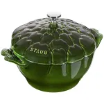 Staub apvalus ketaus arti&scaron;okų puodas - 3 l, žalias