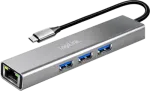 LogiLink USB 3.2 Gen1 Hub, 3xUSB-A, 1xRJ45 Gigabit Ethernet (UA0461)
