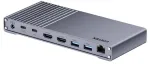 Dokavimo stotelė Unitek USB4 40Gb/s 14‑in‑1 &ndash; USB-C, 3&times; USB 10Gbps, 2&times; USB 5Gbps, 2&times; HDMI, RJ45, PD su 120W maitinimo adapteriu