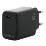 Mobilis maitinimo adapteris - 20 W - PD/PPS (24 kontaktų USB-C) - juodas - Europos ki&scaron;tukas (001361)