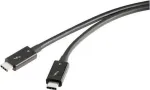 Renkforce Thunderbolt&trade; 4 kabelis, USB-C&reg; (vyri&scaron;kas) &ndash; USB-C&reg; (vyri&scaron;kas), 0,80 m, juodas, dvigubai ekranuotas, RF-5235980