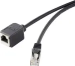 Eterneto prailginimo kabelis Renkforce 1464707 RJ45 Cat 5e 1 m Juoda