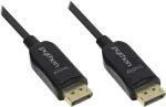 Optinis hibridinis DisplayPort 1.2 jungiamasis kabelis, 4K2K / UHD 60Hz, auksuoti kontaktai, juodas, 100m, PYTHON&reg; serija (GC-M0180)