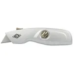 WEDO 78808 Safety-Cutter ALU universalus pjaustymo peilis, trapecinė geležtė, su spyruokle, pats įsitraukia, 2 atsarginės geležtės, T&Uuml;V/GS, sidabrinis