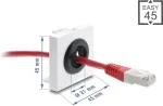 Delock Easy 45 91074 kabelio įvorė, apvali, balta, juoda