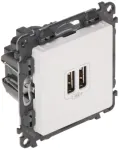 Sieninis įkrovimo lizdas Legrand Valena Life USB LE-753112 su integruotais USB prievadais