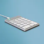 R-Go Tools Numpad Break &ndash; ergonominis skaitmeninis blokas su pertraukų programine įranga, laidinis, baltas