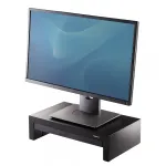 Fellowes Designer Suites reguliuojamas monitoriaus stovas su 3 auk&scaron;čio padėtimis, iki 18 kg, juodas/perlamutrinis