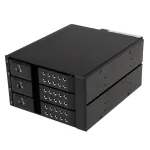 StarTech.com 3 lizdų aliumininis bekrep&scaron;is kar&scaron;to keitimo mobilus lentynėlės galinis blokas 3,5 colio SAS II/SATA III - 6 Gbps HDD