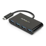 StarTech.com 4 prievadų USB-C &scaron;akotuvas &ndash; USB-C į 4x USB-A &ndash; USB 3.0 &scaron;akotuvas &ndash; 5 Gbps &ndash; maitinamas i&scaron; magistralės