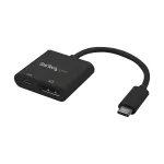 StarTech.com USB-C į DisplayPort adapteris su maitinimo perdavimu &ndash; 4K 60Hz HBR2 &ndash; USB Type-C į DP 1.2 monitoriaus vaizdo keitiklis su įkrovimu &ndash; 60W PD perdavimas &ndash; suderinamas su Thunderbolt 3