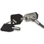 StarTech.com 6ft (2m) Ne&scaron;iojamojo kompiuterio kabelio spyna su raktais - Raktu valdoma apsauginė kabelio spyna suderinama su K-Slot ne&scaron;iojamaisiais kompiuteriais, staliniais kompiuteriais ir kitais įrenginiais - Apsauga nuo vagystės, plieninis kabelis su