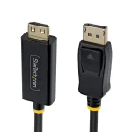 StarTech.com 2 m DisplayPort į HDMI adapterio laidas su fiksavimo jungtimis, 4K 60Hz, HDR, vienakryptis DP į HDMI vaizdo keitiklis, DP staliniam kompiuteriui prie HDMI monitoriaus