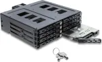 Delock 5,25 inch keitimo rėmelis 8 x 2,5 inch SATA arba SAS HDD / SSD su spyna