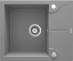 Deante 1-Bowl Granite Sink with Drainer Grey Metallic Andante