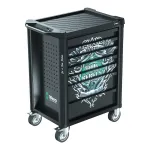 Wera 9700 Tool Rebel Workshop Trolley 1, 7 stalčių, nerūdijančio plieno darbinis pavir&scaron;ius, žalia/juoda