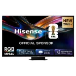 Hisense 65UR9DS 65 colių 4K UHD RGB MiniLED i&scaron;manusis televizorius, 3840x2160, 170 Hz, 6 ms, HDR, HDMI, USB-C, LAN, WiFi, Bluetooth, juodas/pilkas