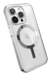 Speck Gemshell Grip + MagSafe, skirta iPhone 15 Pro (skaidri / chromo apdaila)