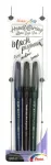 Pentel Arts Sign Pen Brush Calligraphy Pen Set Black 3-Pack