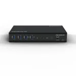 Kindermann KVM Switch 21C - 2-Port DVI-I KVM jungiklis su garsu ir USB &scaron;akotuvu