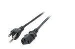 EFB EK490.1,8V2 maitinimo kabelis, Japonijos B tipo ki&scaron;tukas į IEC C13, 1,8 m, juodas