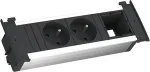 Bachmann Kapsa S - 2 m - Indoor - Type E - Black - Silver - 2 AC Outlets - 204 mm