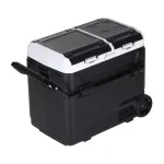 HCALORY P50M+ automobilinis &scaron;aldytuvas su Bluetooth, 50L, -20&deg;C iki +20&deg;C, DC 12/24V ir AC 100-240V, 60W, R134a, LCD ekranas, programėlės valdymas, akumuliatoriaus apsauga, ratukai, i&scaron;traukiama rankena, LED &scaron;viesa, USB prievadas, CE/RoHS/FCC