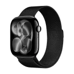 Crong Milano Steel nerūdijančio plieno &bdquo;Milanese&ldquo; kilpa laikrodžio dirželis, skirtas &bdquo;Apple Watch&ldquo; 38/40/41/42 mm (juodas)