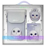 Nimmy 3-in-1 Phone Bag, Wallet & Locator Case Set - Purple Big Eyed Pet 2.0 Rabbit