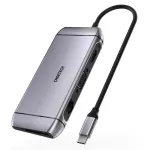 CHOETECH 9-in-1 USB-C Multifunction Hub - 3x USB 3.2 Gen 1, SD/TF Card Reader, HDMI 4K 30Hz, VGA Full HD 60Hz, USB-C PD, RJ45 Gigabit Ethernet, Gray (HUB-M15)