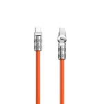 Dudao L24CC USB-C į USB-C 120W 1m 180&deg; kampuotas laidas, oranžinis