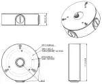 MITON MT-P13G pavir&scaron;iuje montuojama jungiamoji dėžutė, pilka (RAL 7035), IP65, IK07, 130x130x75 mm