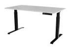 Reguliuojamo auk&scaron;čio elektrinis stalas cama meble MOON LONG 150x80 72&ndash;120 cm juoda/balta