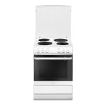 Amica SHE 11640W laisvai pastatoma viryklė, 60 cm, 4 kaitvietės, 4 orkaitės &scaron;ildymo režimai, energijos klasė A, balta