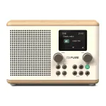 Pure Classic H4 DAB+/FM skaitmeninis radijas, 2,4 colio spalvotas displėjus, žadintuvas, miego bei virtuvės laikmatis, Cotton White/ąžuolas