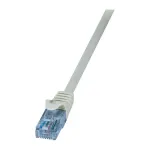 LogiLink Cat.6A U/UTP jungiamasis kabelis, RJ45, pilkas, 1,5 m, 10 Gbps